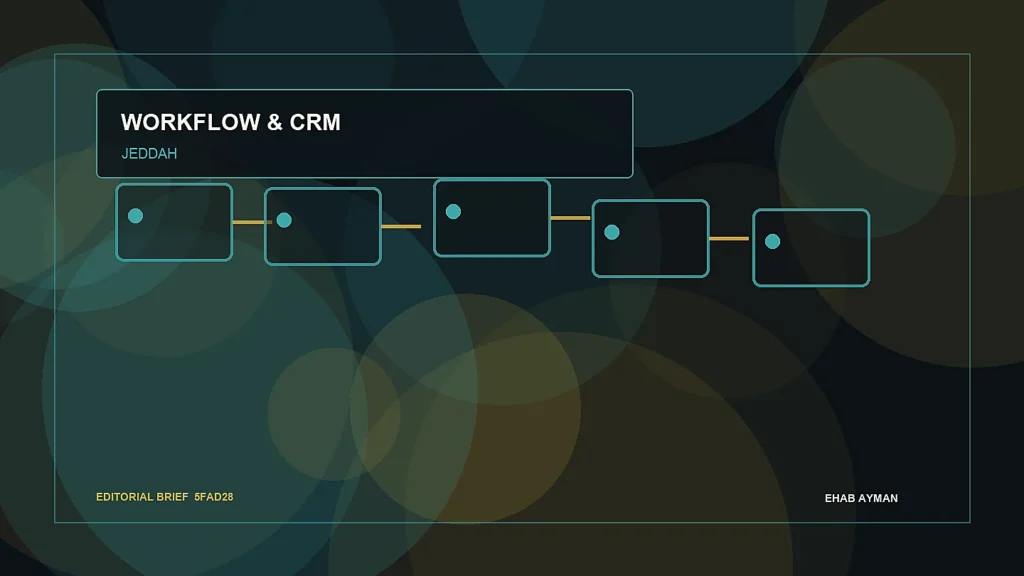 صورة تحريرية لموضوع ترحيل CRM للعيادات في جدة: نقل الفرق دون فقدان السياق