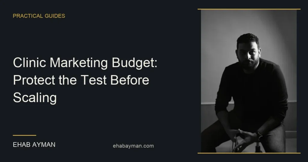 Article cover: Clinic Marketing Budget: Protect the Test Before Scaling